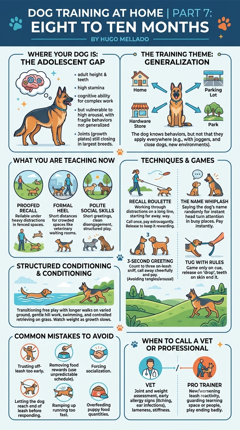 Dog Training at Home, Part 7: Eight to Ten Months