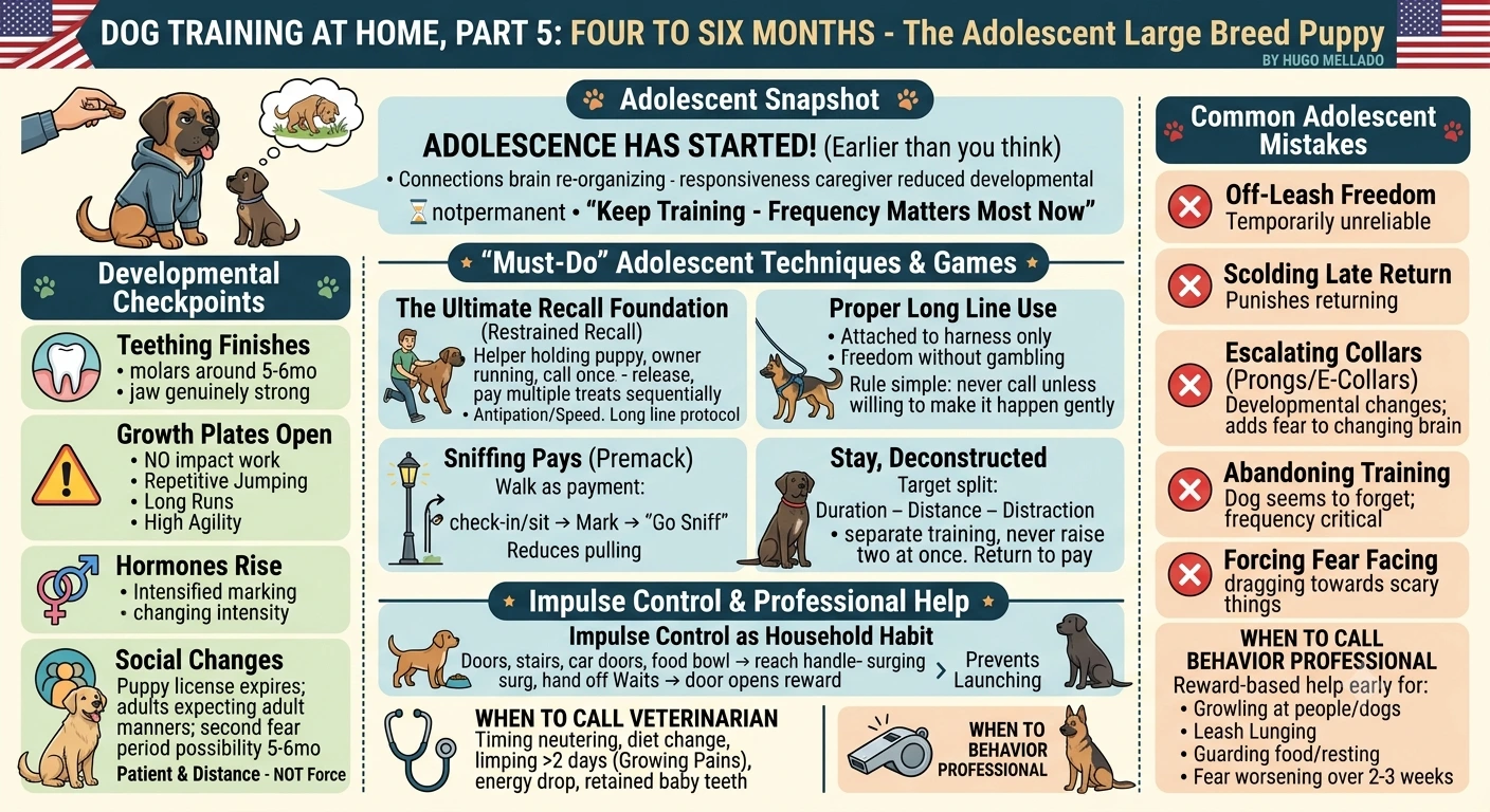 Dog Training at Home, Part 5: Four to Six Months